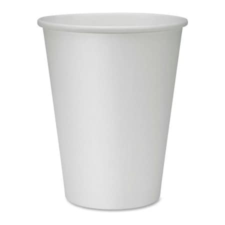 Sp Richards Genuine Joe Disposable Hot Cups, Single, 12 oz., 1000/CT, White - GJO19047CT GJO19047CT